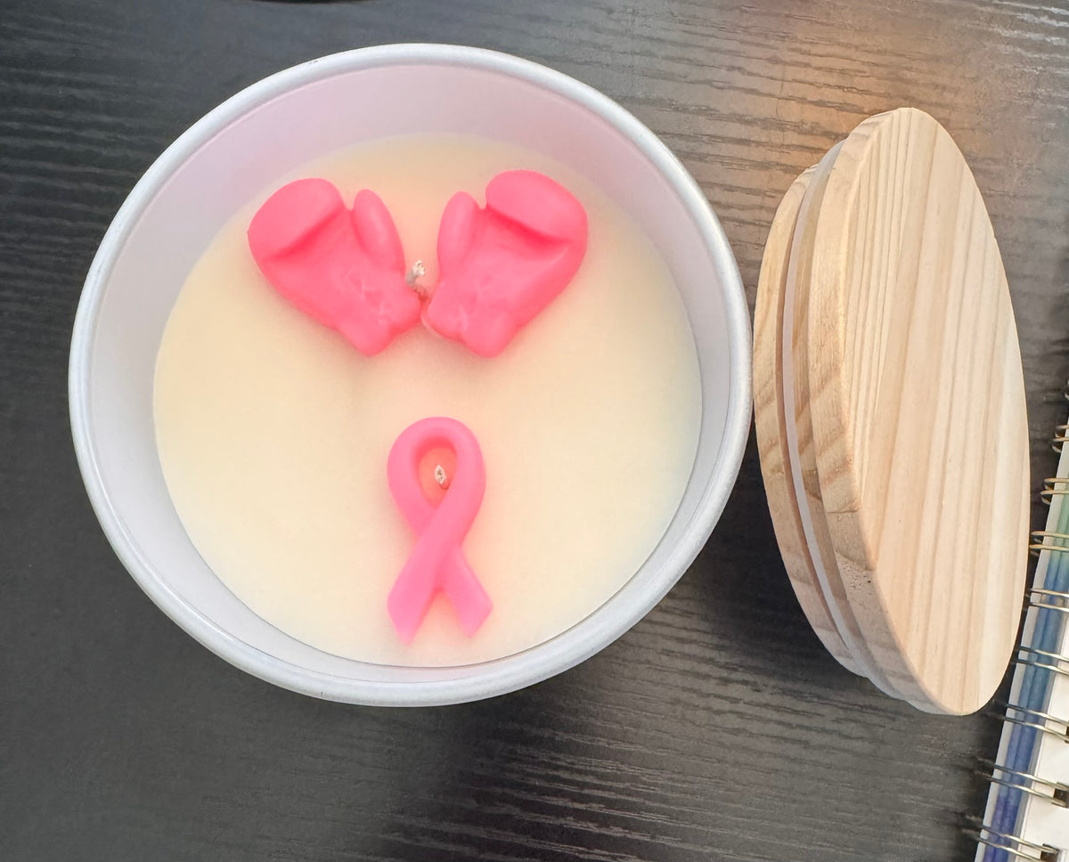 Breast Cancer Awareness Candles - 5.5 0z Tin, 8 oz and 13 oz Candles