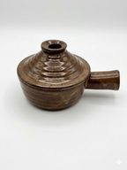 Brown Wickless Soup Crock w/ Lid