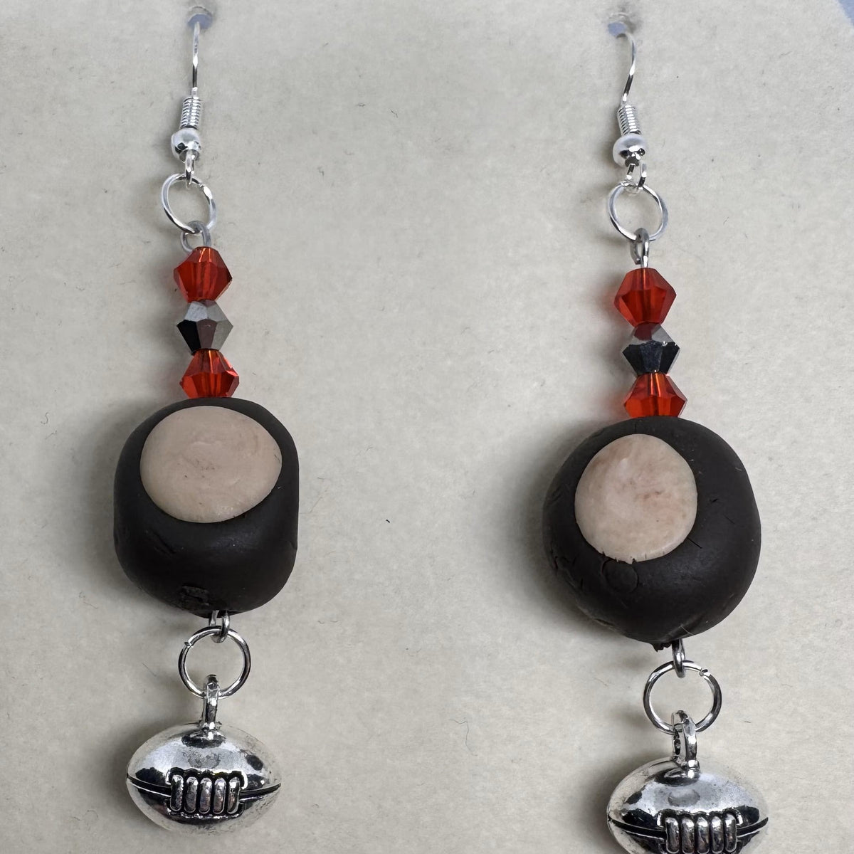 OSU Buckeye Earrings w/ Polymer Clay Buckeye and Football