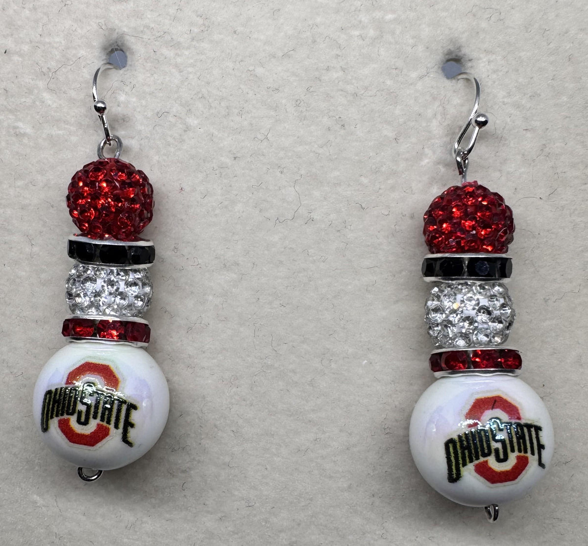 OSU Buckeye Earrings w/ A Lil Sparkle