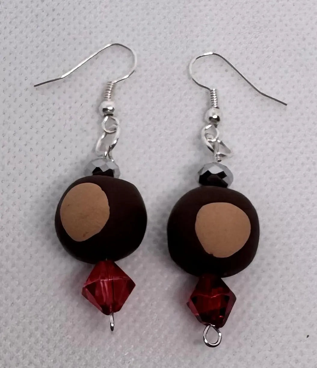OSU Buckeye Earrings Polymer Clay Buckeyes - You Choose