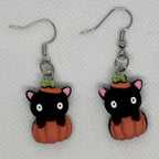 Halloween Cat Earrings - You Choose
