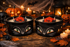 Mystic Pumpkin Cat Eyes Dish Candle 8 oz