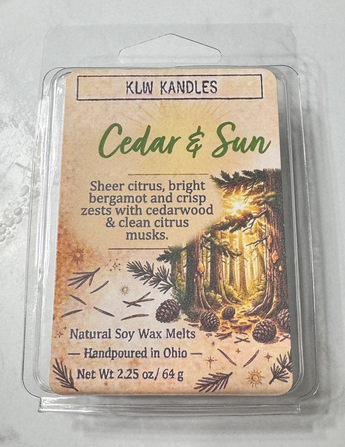 Cedar & Sun Wax Melt