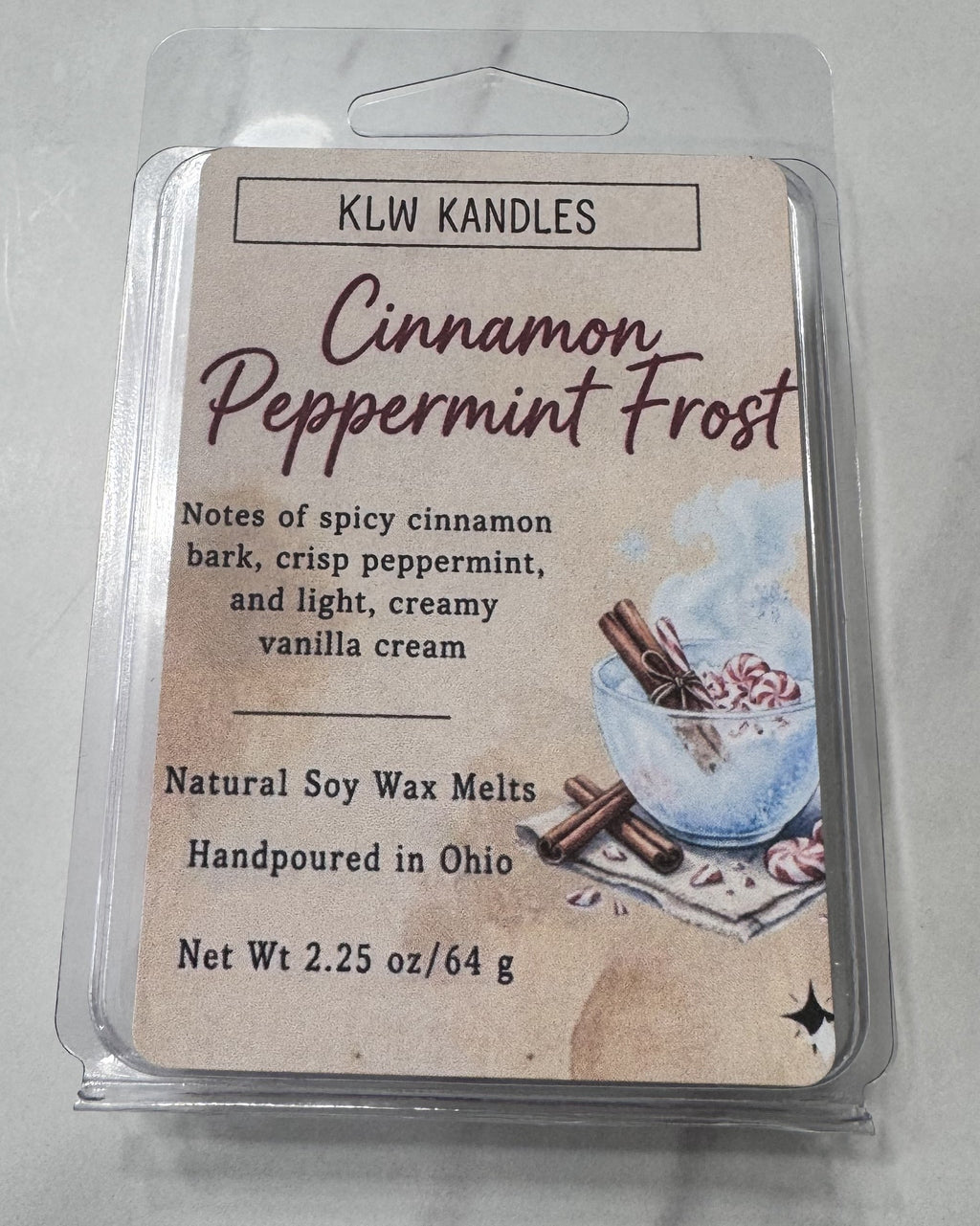 Cinnamon Peppermint Frost Wax Melt