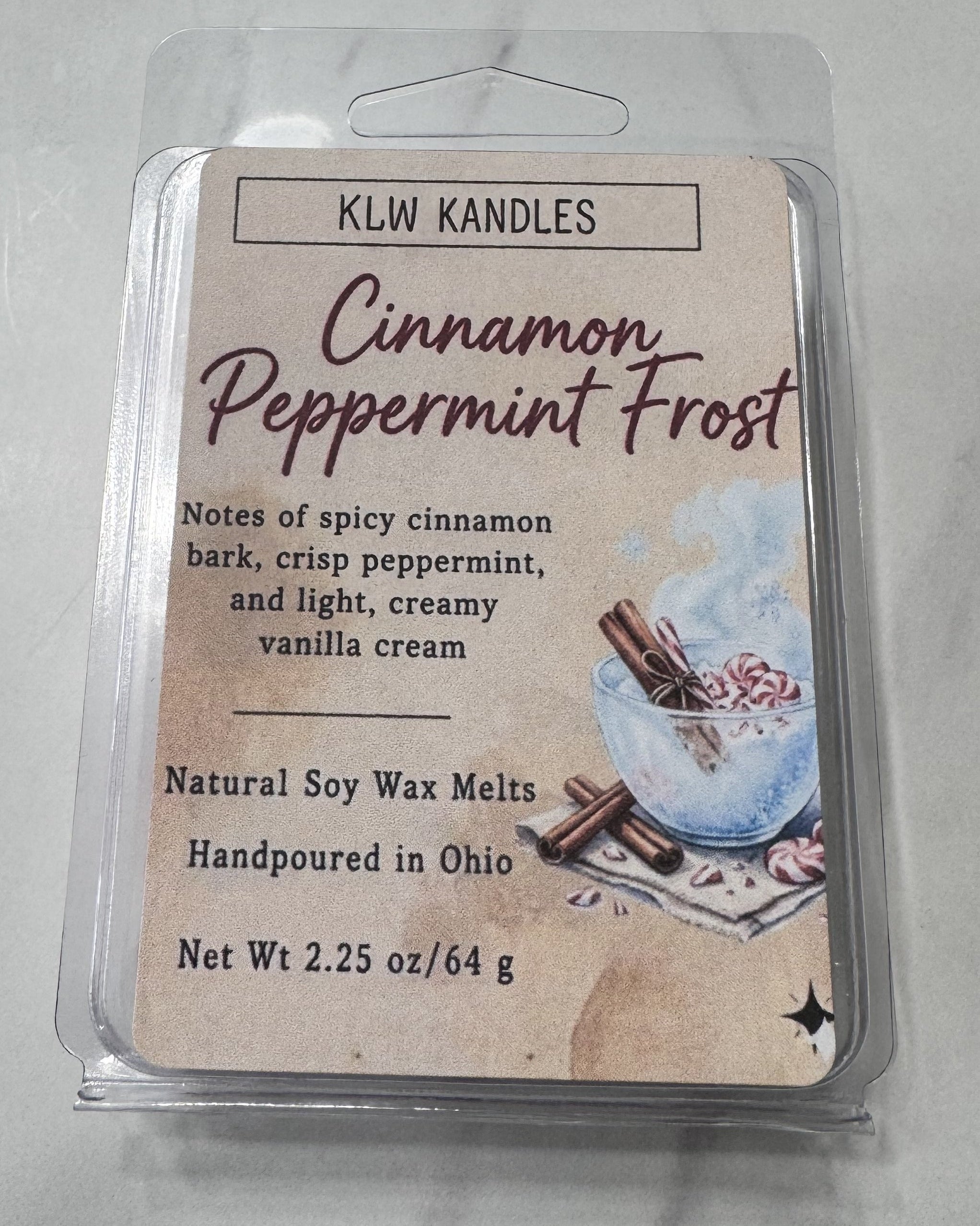 Cinnamon Peppermint Frost Wax Melt