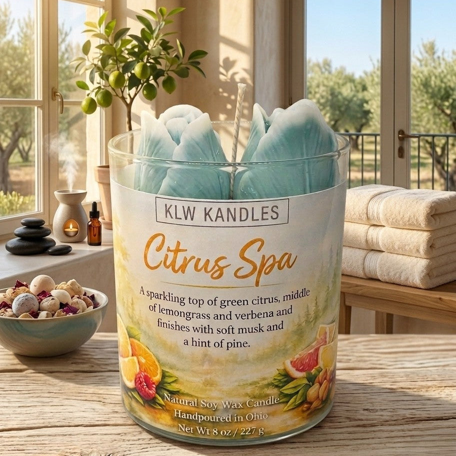 Citrus Spa 8 oz Glass Jar Candle