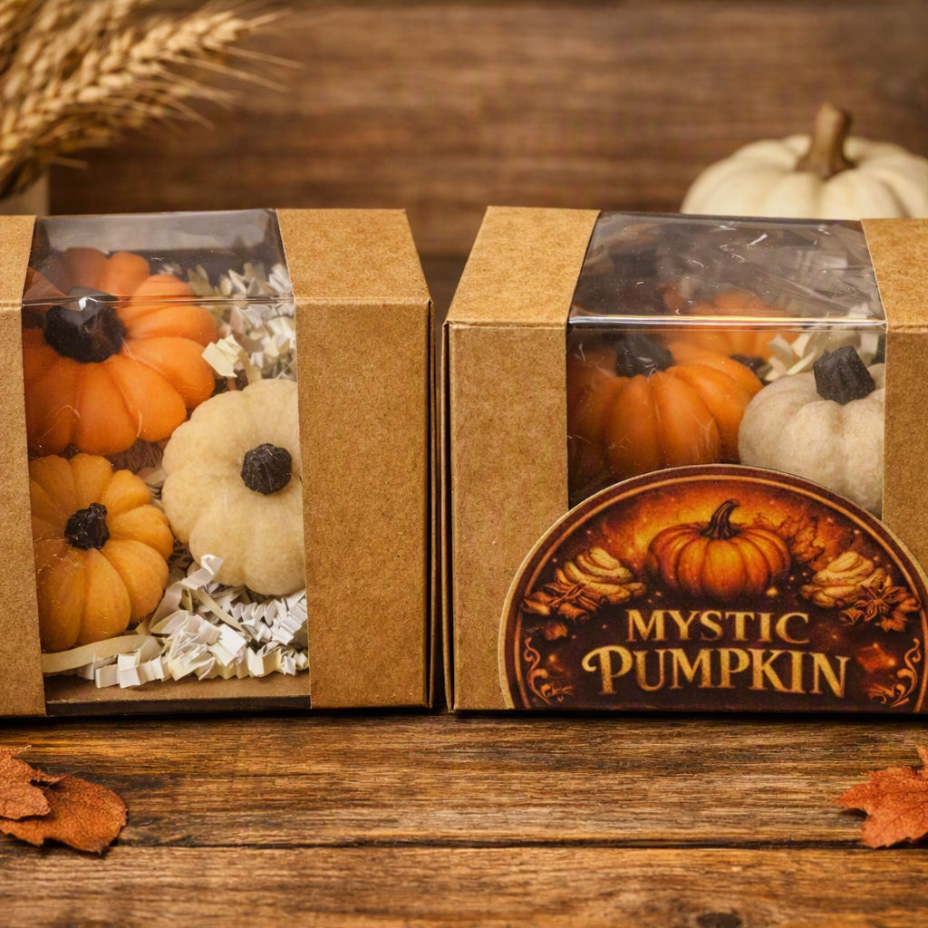 Set of 3 Various Sz Pumpkin Shape Wax Melts - Mystic Pumpkin