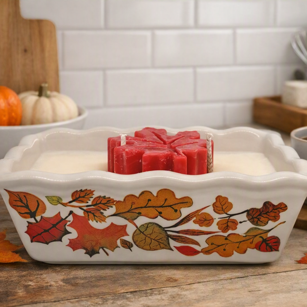 Autumn Leaves Loaf Pan 10 oz Candle in Fall Harvest Scent
