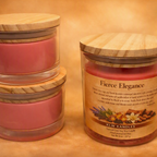 Fierce Elegance Glass Jar Candles w/ Wood Lid - 8 oz or  oz
