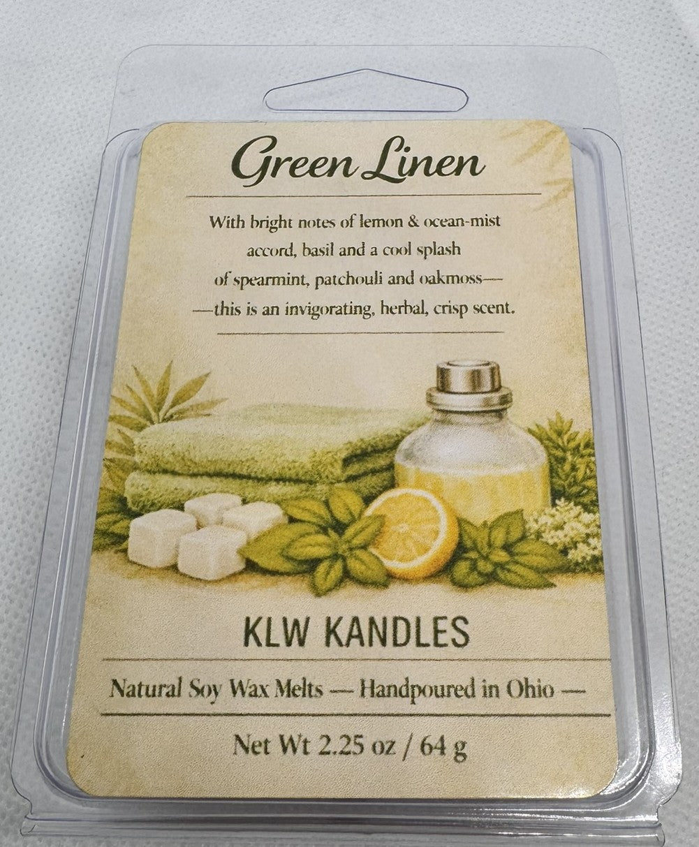 Green Linen Wax Melt