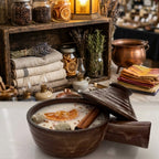 Brown Wickless Soup Crock w/ Lid
