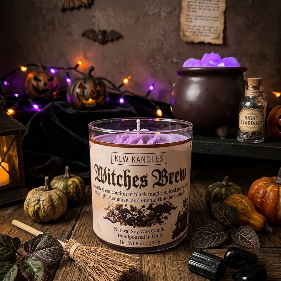 Witches Brew 8 oz Glass Jar Candle