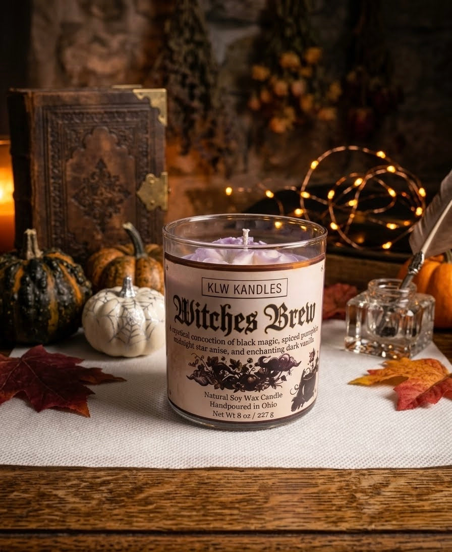 Witches Brew 8 oz Glass Jar Candle