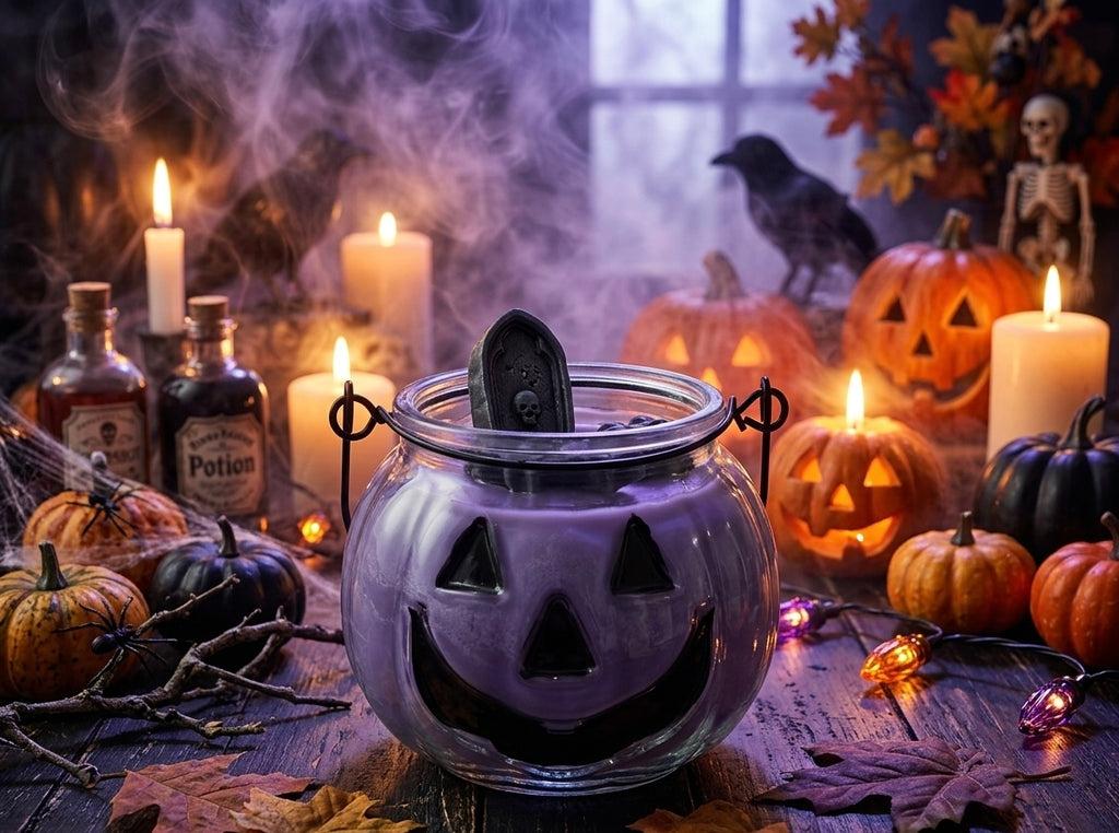 Jack-O-Lantern Witches Orchard Wickless Candle