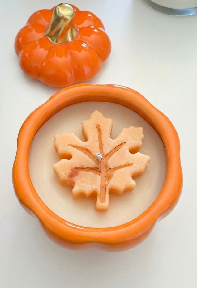 Fall Acorn or Pumpkin Ceramic Jar Candles