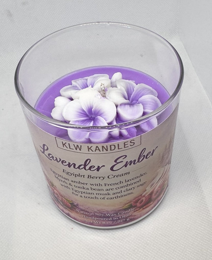 Lavender Ember 8 oz Glass Jar Candle