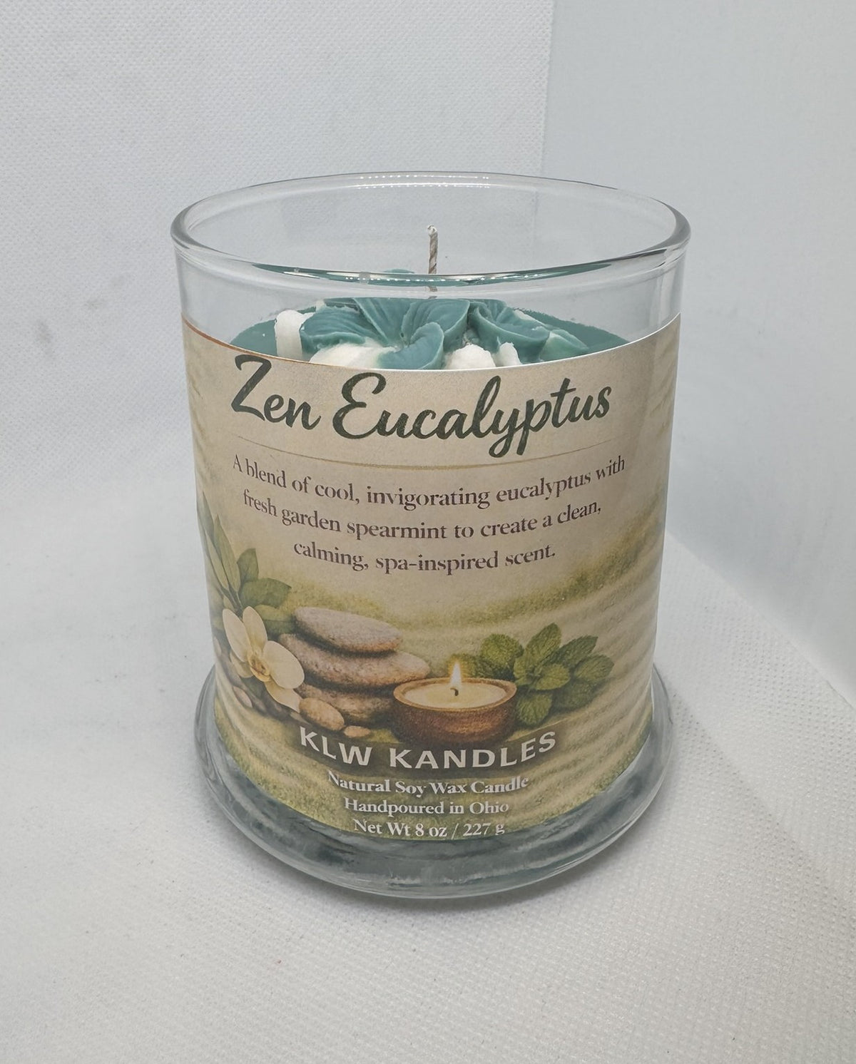 Zen Eucalyptus 8 oz Glass Jar Candle