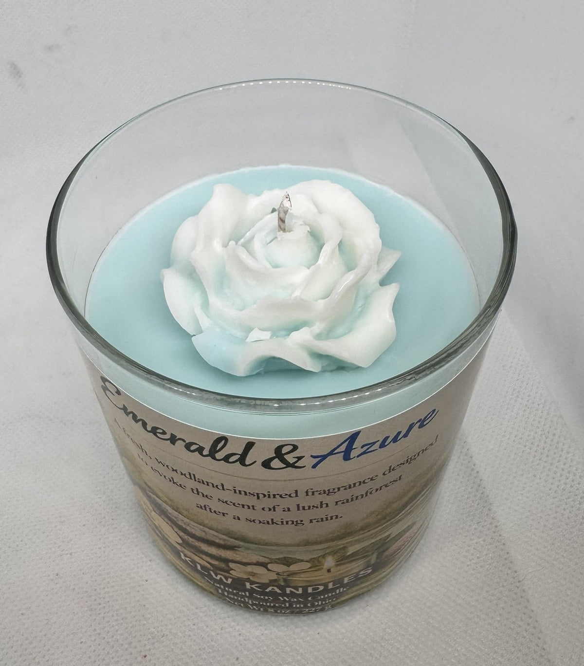 Emerald & Azure 8 oz Glass Jar Candle