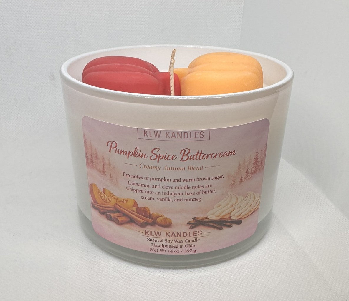 Pumpkin Spice Buttercream 14 oz Glass Jar Candle