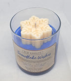 Snowflake Wishes 8 oz Glass Jar Candle