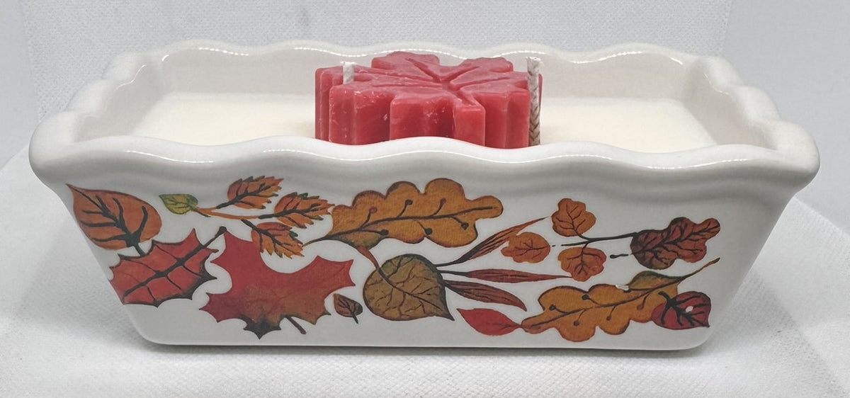 Autumn Leaves Loaf Pan 10 oz Candle in Fall Harvest Scent