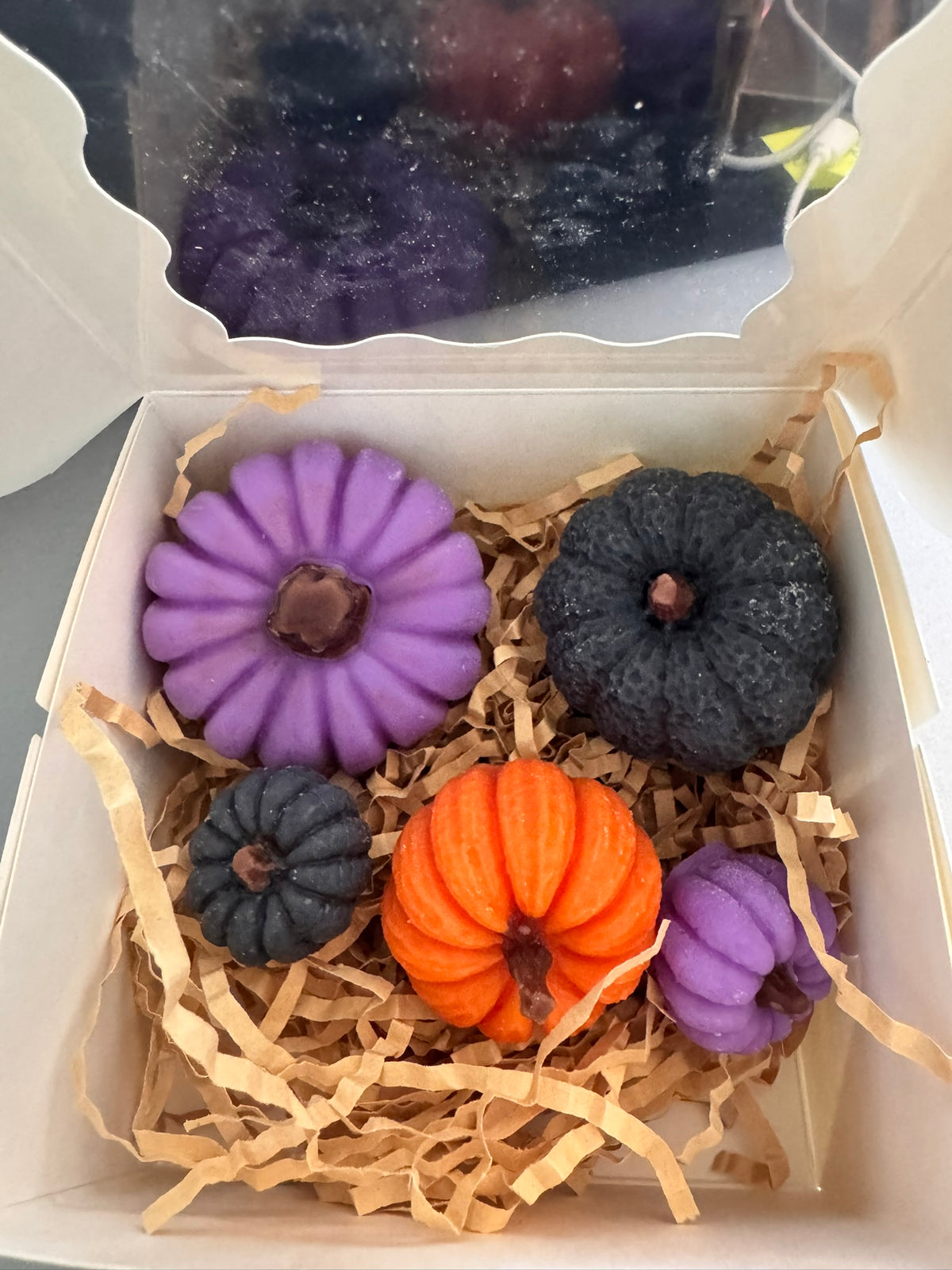 Set of Various Sz Halloween Pumpkin Shape Wax Melts - Witches Brew