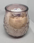 Wickless Glass Butterfly Jar w/ Flower - Lavender Sage Breeze