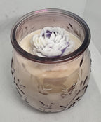 Wickless Glass Butterfly Jar w/ Flower - Lavender Sage Breeze