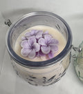 Wickless Glass Butterfly Jar w/ Flower - Stress Relief
