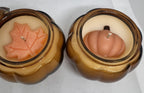Mini Brown Glass Pumpkin Candle w/ Lid - Various Scents - 6 oz