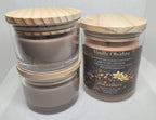 Vanilla Obsidian Glass Jar Candles w/ Wood Lid - 8 oz or  oz