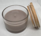 Vanilla Obsidian Glass Jar Candles w/ Wood Lid - 8 oz or  oz