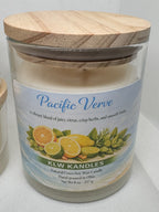 Pacific Verve Glass Jar Candles w/ Wood Lid - 8 oz or 4 oz
