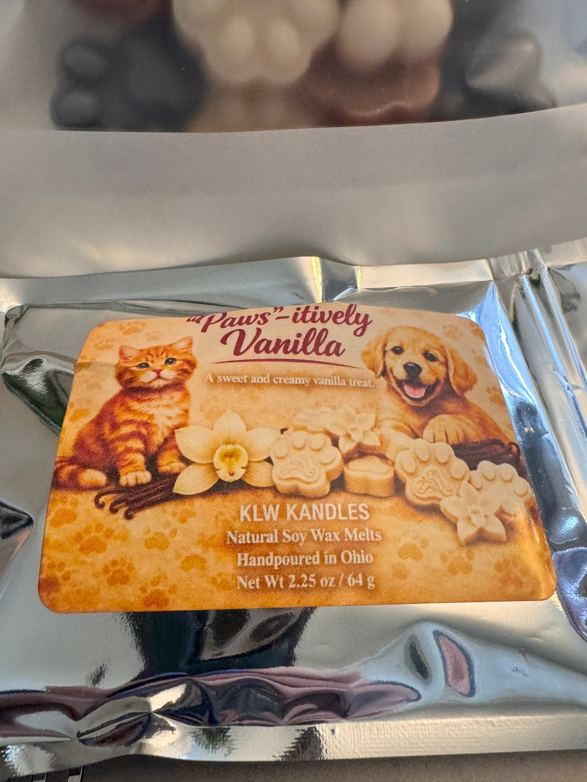 Paw Print and Bones Wax Melt Bags in Various Scents