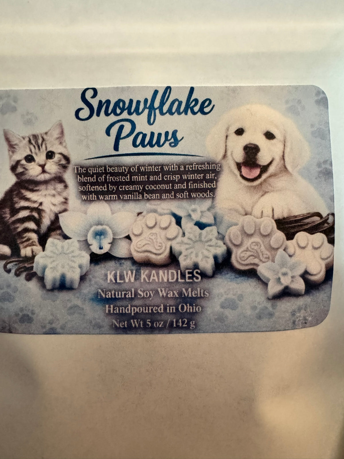 Paw Print and Bones Wax Melt Bags in Various Scents