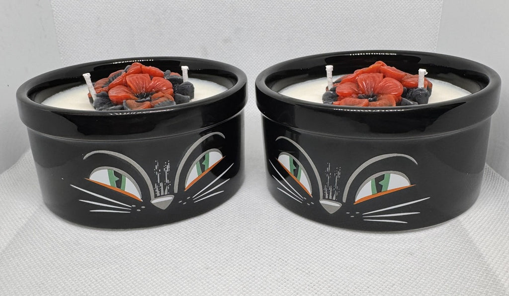 Mystic Pumpkin Cat Eyes Dish Candle 8 oz