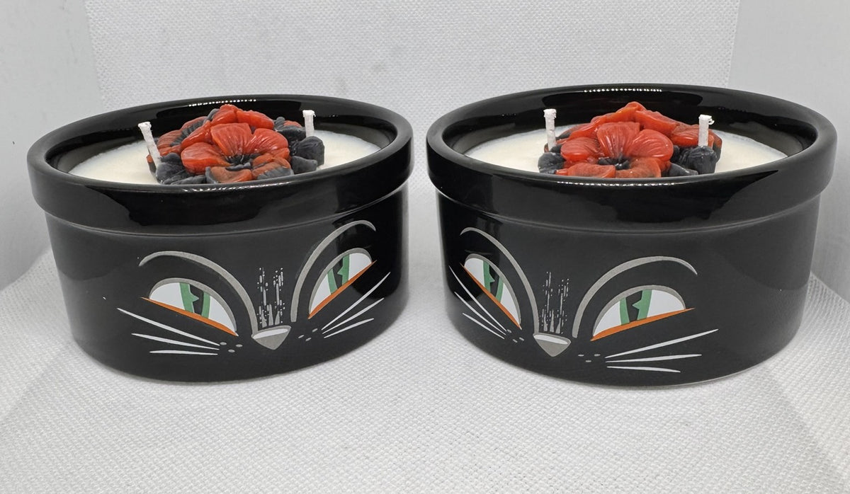 Mystic Pumpkin Cat Eyes Dish Candle 8 oz