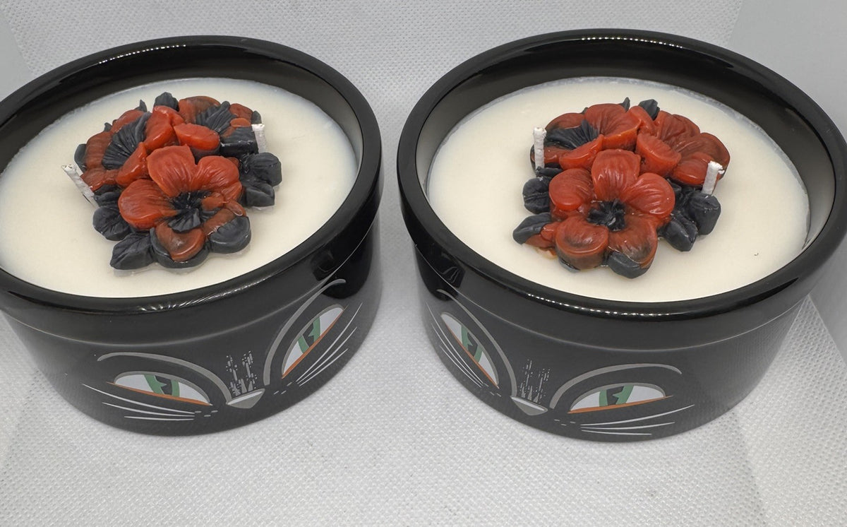 Mystic Pumpkin Cat Eyes Dish Candle 8 oz