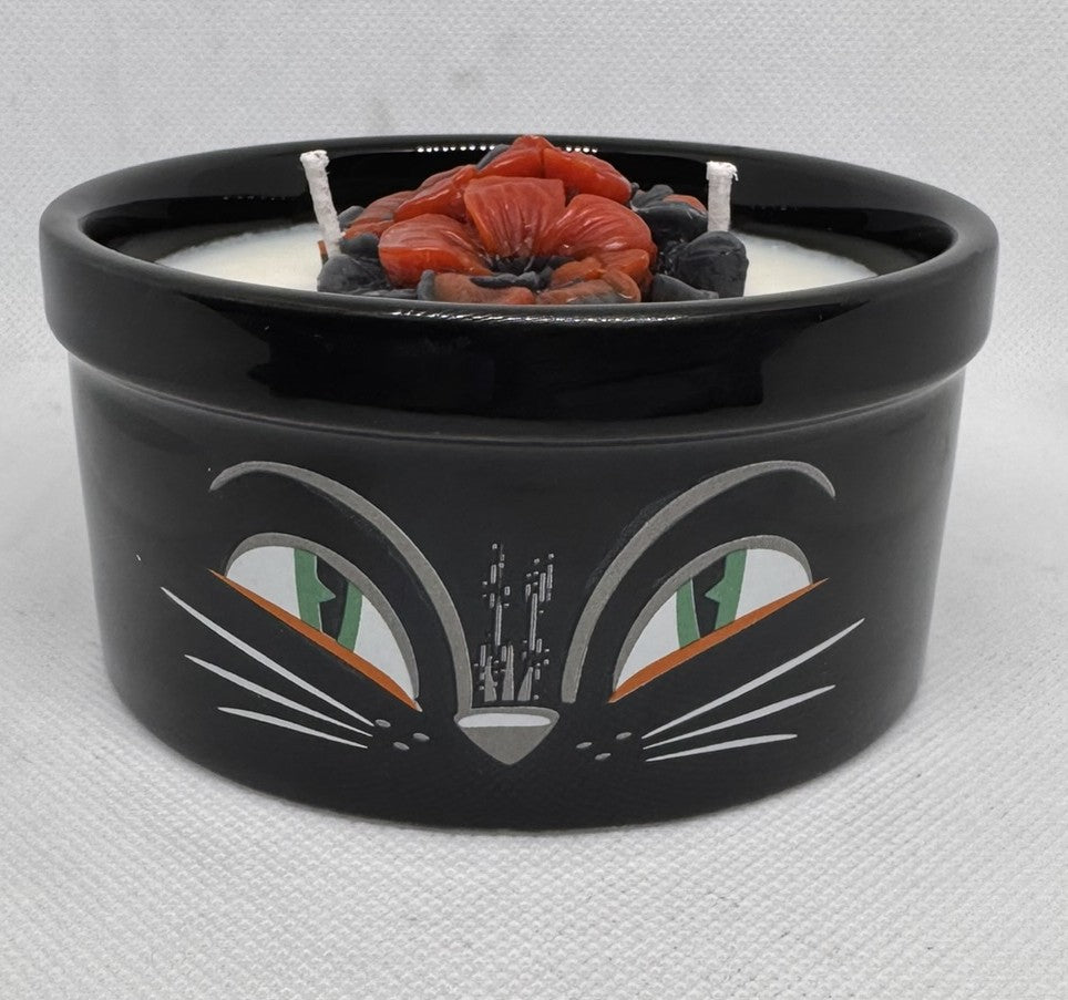 Mystic Pumpkin Cat Eyes Dish Candle 8 oz