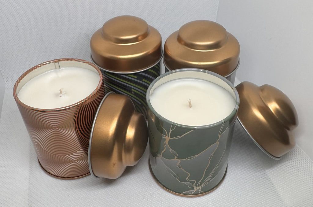6 Oz Travel Tins in Various Colors w/ Copper Lids - Various Scents