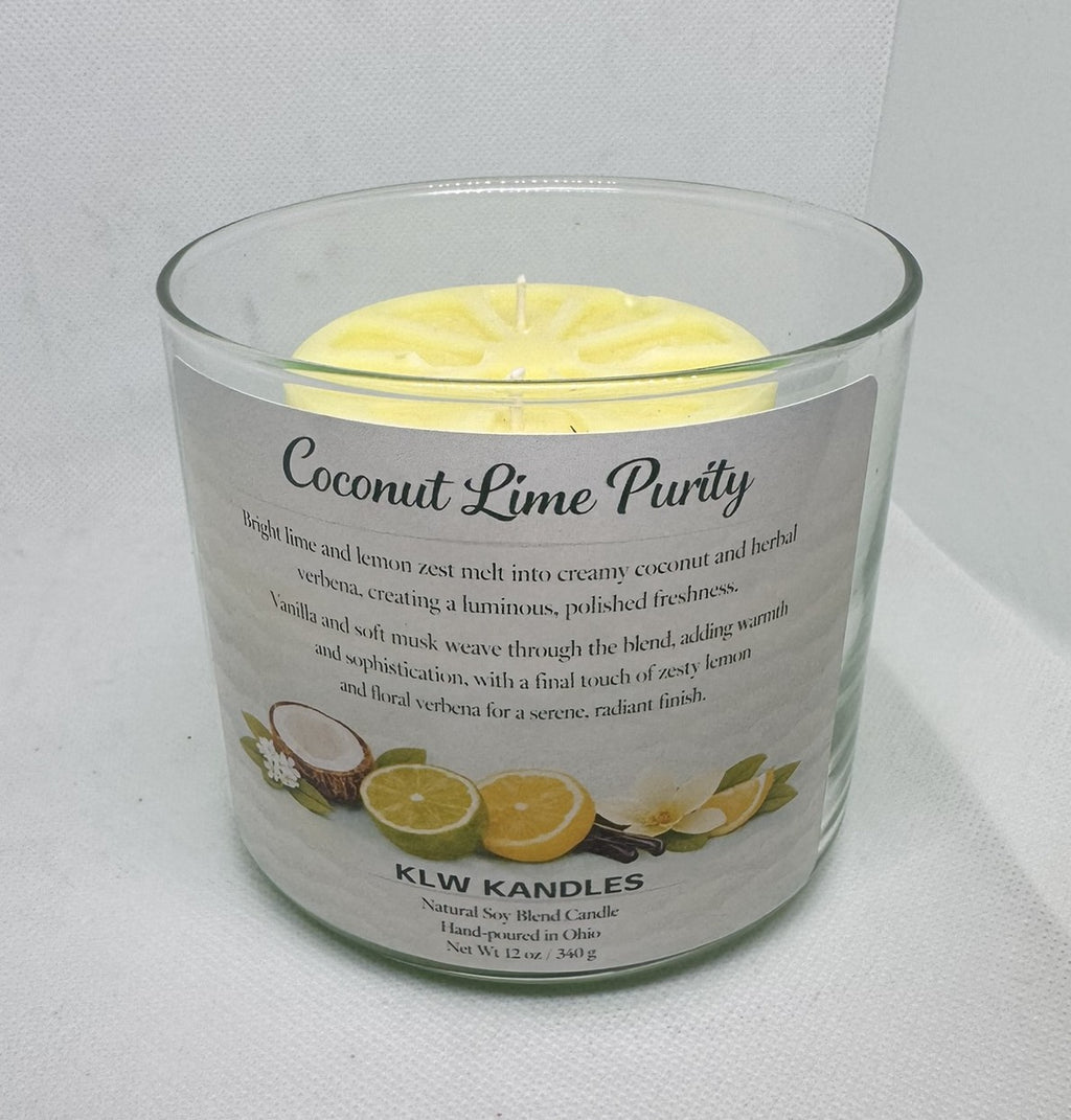 Coconut Lime Purity 12 oz Glass Jar Candle