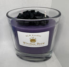 Oval Glass Jar Candles w/ Floral on Top in Various Scents - 6 oz