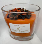 Oval Glass Jar Candles w/ Floral on Top in Various Scents - 6 oz