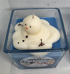 Melting Snowmen Candles - Wickless or Wicked Versions - Snowflake Wishes Scent - 7 oz