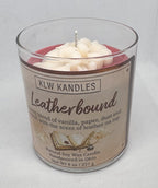 Leatherbound Creme 8 oz Glass Jar Candle