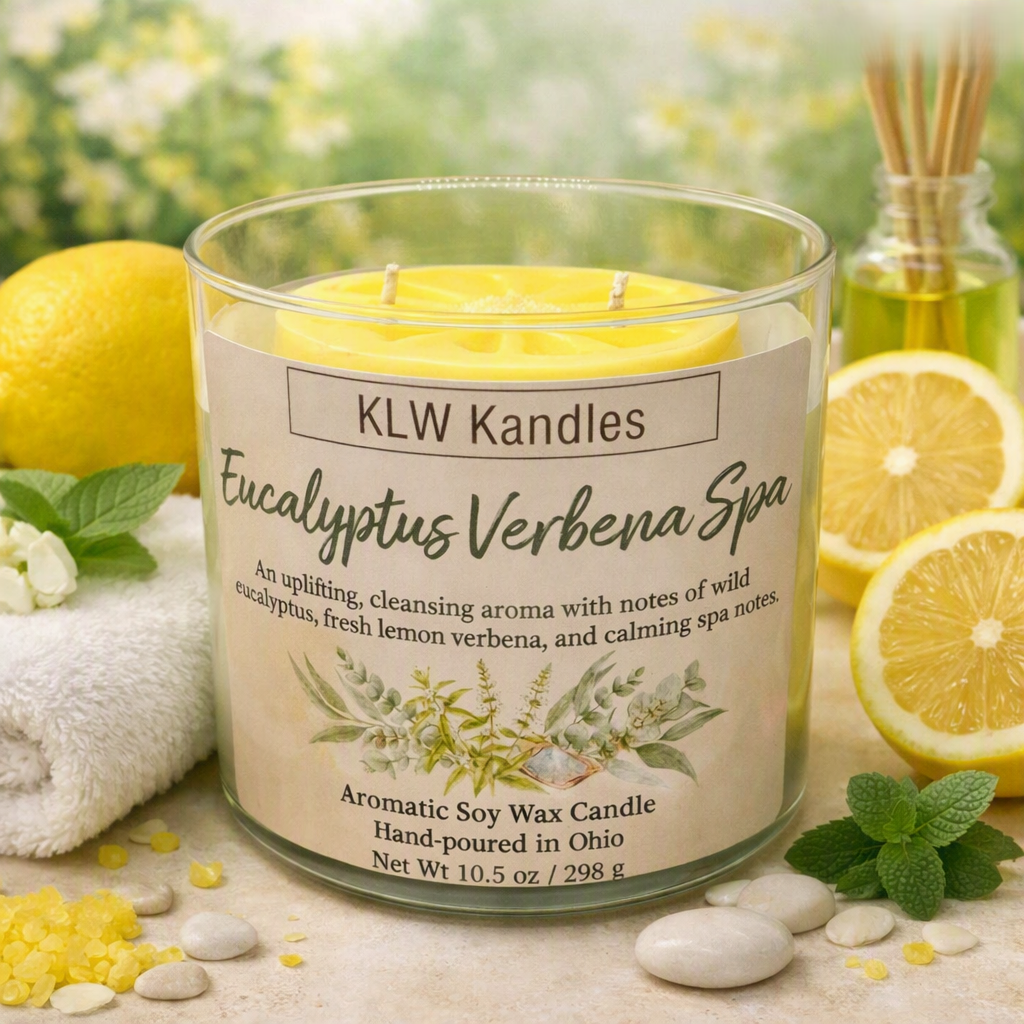 Eucalyptus Verbena Spa 10.5 oz Glass Jar Candle