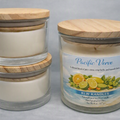 Pacific Verve Glass Jar Candles w/ Wood Lid - 8 oz or 4 oz