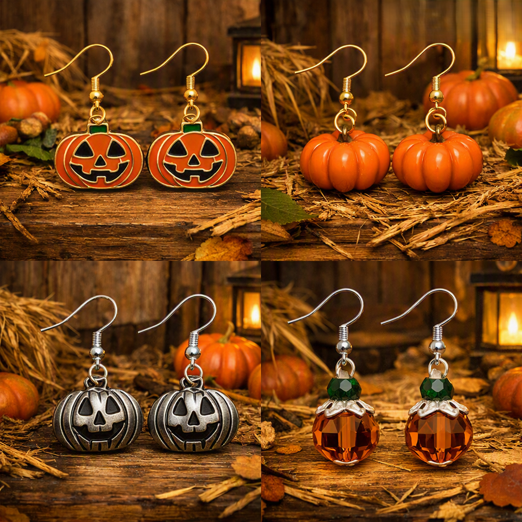 Halloween Pumpkin Earrings - You Choose