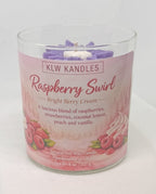 Raspberry Swirl 8 oz Glass Jar Candle